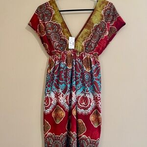 Maurices Red and Blue Patterned Dress